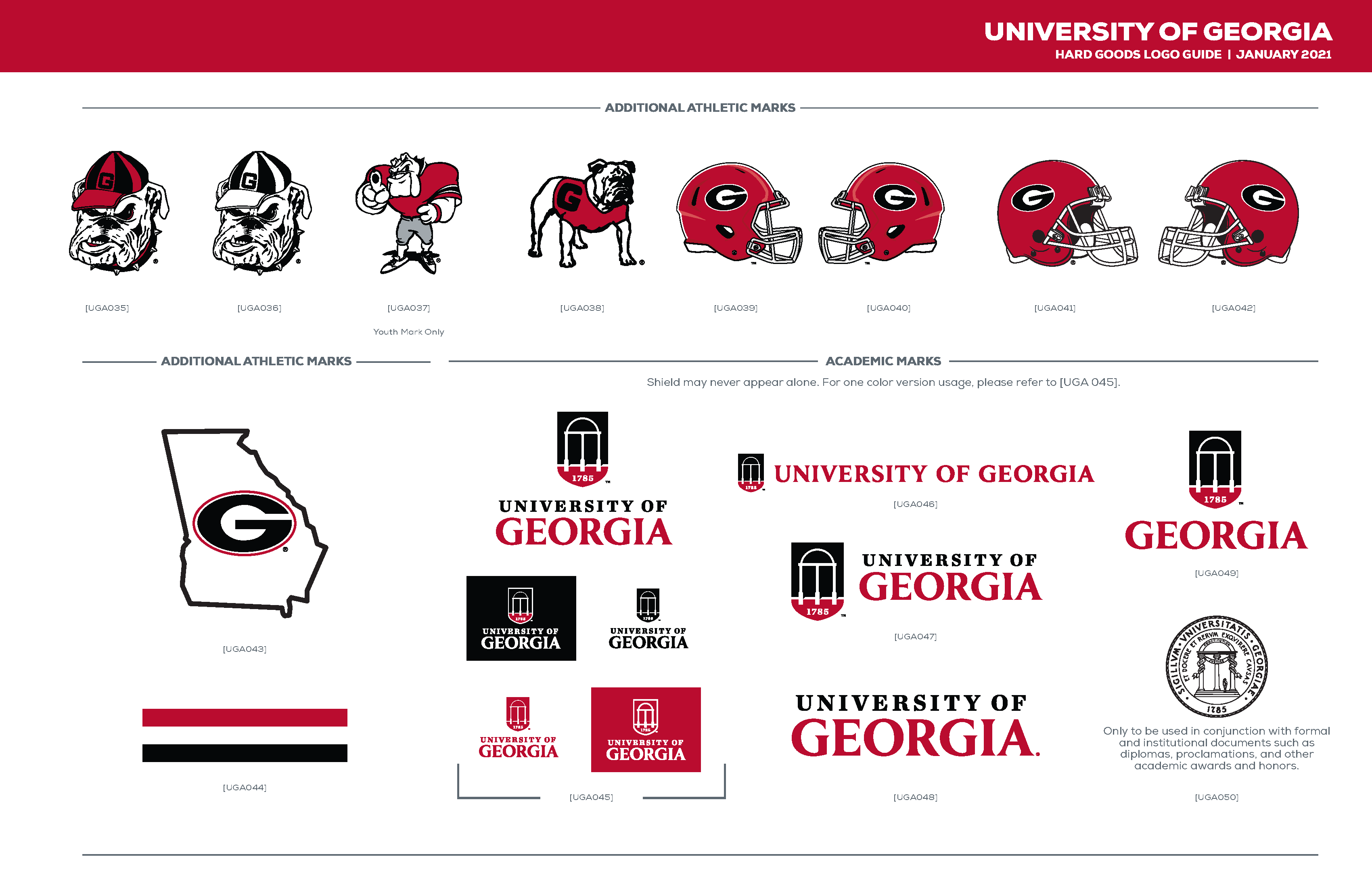 The University of Georgia Hard Goods Logo Guide page 2